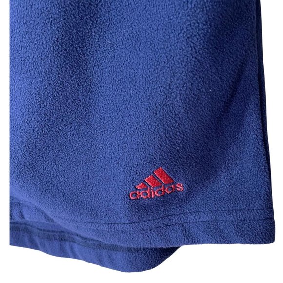 ADIDAS Women’s Fleece Vest Navy with Red Adidas Stripes Full Zip Size M - Picture 7 of 12